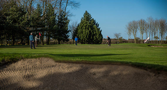 Bunker view at the Hornsea golf club course